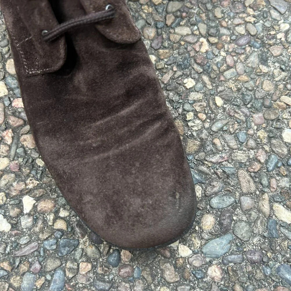 Aquatalia by Marvin K Espresso Brown Suede Marvel Lace Up Boots Size 10 - Picture 9 of 11